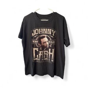 Johnny Cash Black Graphic T-Shirt